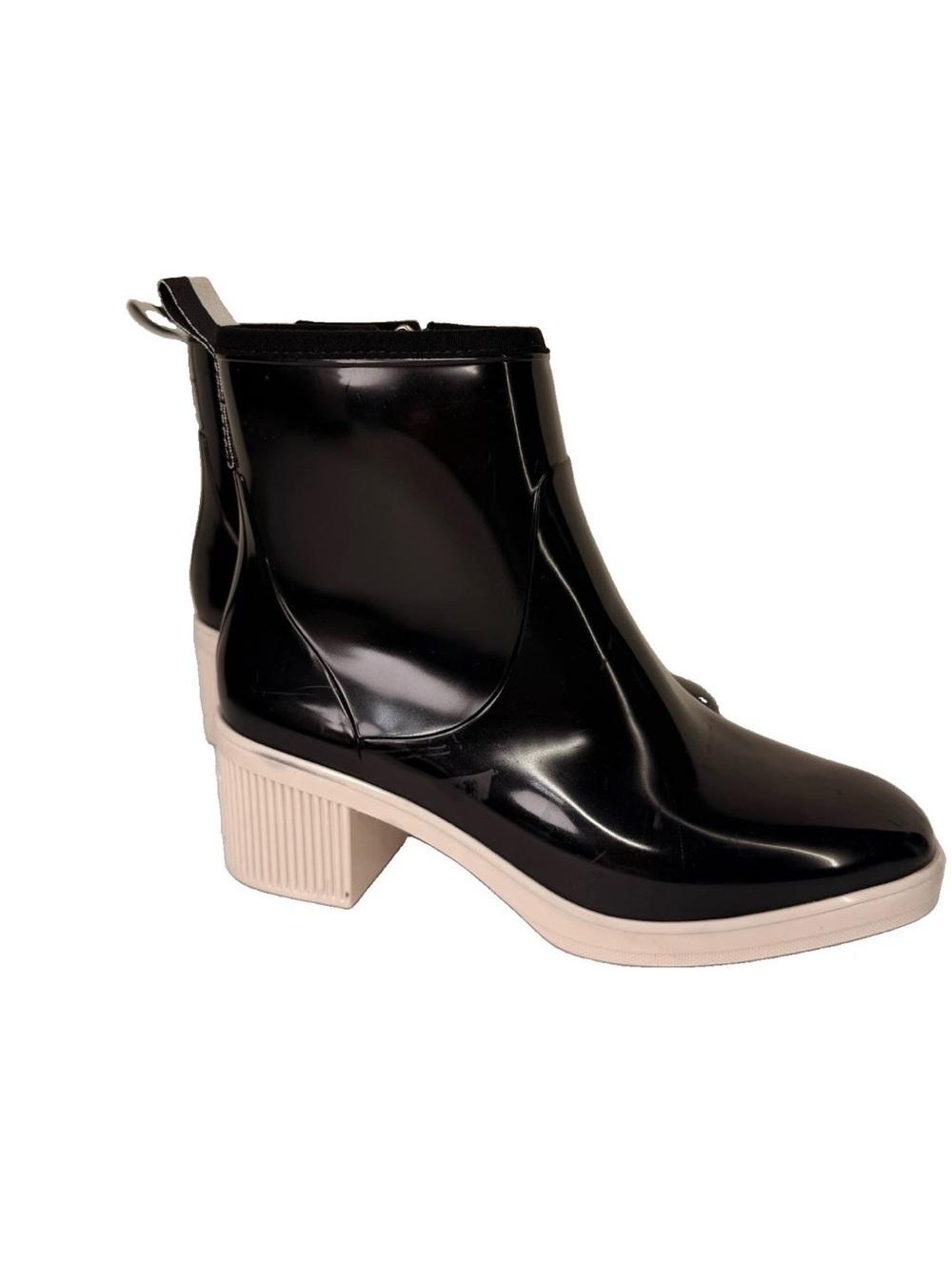kate spade New York Women’s Puddle Black Blocked Heel Rain Boots sz 7